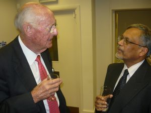 Jim Davis exchanging views with IMB's Managing Director Captain Mukundan