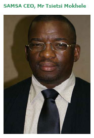 SAMSA CEO Tsietsi  Mokhele
