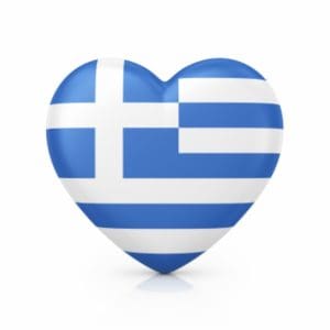 Greek flag love heart