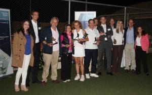 Charles Taylor team with the mixed doubles finalists, Ivan Pahigiannis, Paris Panagiotidou, (Stealth), Elpida Skoufalou, Zenon Kleopas (Starbulk S.A.)