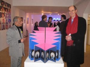 Mali (left) at his latest exhibition.