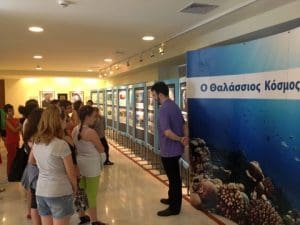 Students being led on guided tours through the Exhibition.