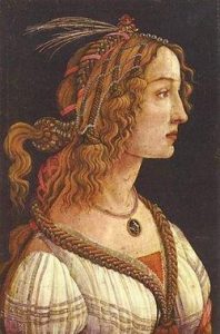 Simonetta Vespucci as a model for Sandro Botticelli