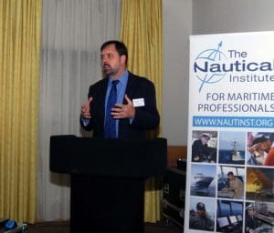 David Patraiko at the podium