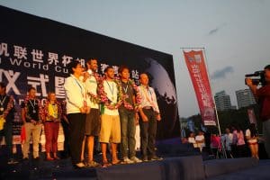 A strong week from Shahar Zubari (ISR) saw him take gold in the Men's RS:X. Ricardo Santos (BRA) sealed silver whilst Hong Kong's Michael Cheng picked up his first ISAF Sailing World Cup podium finish. photo by ISAF media Library