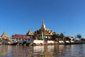 Fabulous river view of temple.