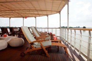 Al fresco lounge on river vessel Paukan 2012