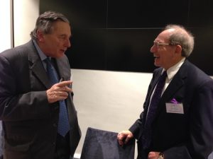 The Rt. Hon. Lord Justice Christopher Clarke and Alan Van Praag exchanging views