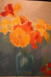 Nasturtiums. Oil on canvas. By Patricia Winer