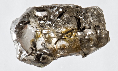 The diamond is pitted from its violent journey, which ended with the stone shooting up through the Earth's crust at around 70km/h. Photograph: University of Alberta