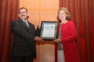 Jochen Kress (Bremen/ Bremerhaven) with ESPO Secretary General, Isabelle Ryckbost