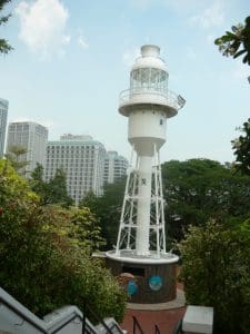 A full view of the Fort Canning Lighthouse
