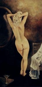 La Bella alone. Acrylic on canvas. By Rosie Casselden.