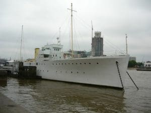 The HQS Wellington where the launhing of the MEF took place