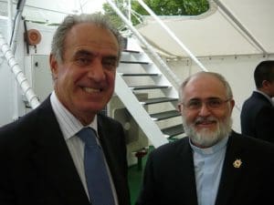 Adm Cristiano Alipetra, Italy's Representative to teh IMO with Fr. Bruno Cicere AoS at The Vatican