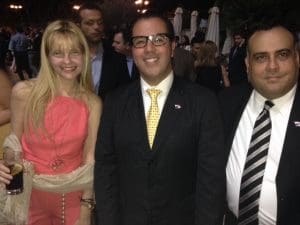 Mrs Taquis de Valetopulos, the Ambassador of Panama and the debuty minister