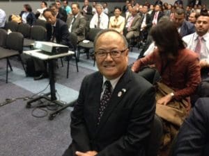 A happy and content Japanese Ambassador Mr. Masuo Nishibayashi at the end of the presentations