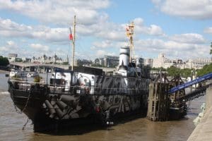 HMS President (2014) as decked out by artist Tobias Rehberger.