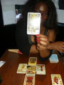 ...witnessing Barbara's Tarot reading...