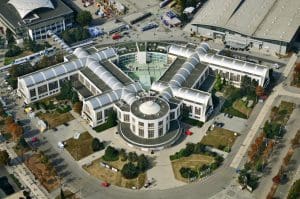 Aerial view of Brno Exhibition Centre.