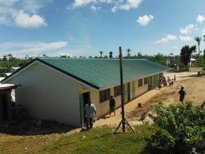 Blue skies for the new school building.