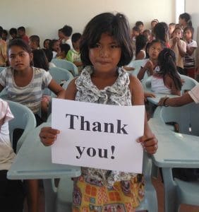 A message from the children.