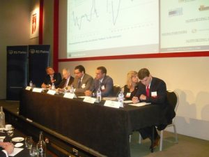 Jens Ismar, Hamish Norton, Emanuele Lauro, John Dragnis, Fotini Karamanlis and moderator Ben Nolan