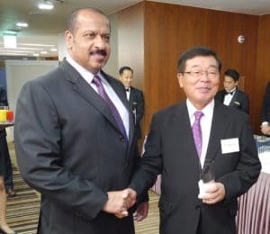 l to r: Sheikh Talal Al-Khaled Al-Ahmad Al-Sabah, Chief Executive Officer of KOTC with Mr. Noboru Ueda, Chairman and President of ClassNK