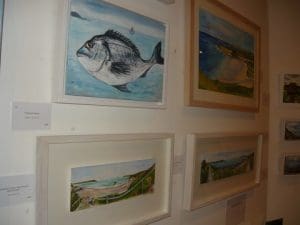 The seawise...art depicted with the Cornish Bream and other watery paintings!