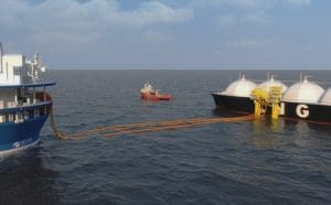Cylindrical FLNG with HiLoad offloading