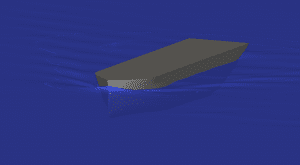 Smooth wave profile along the hull