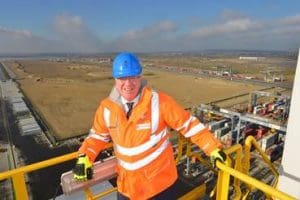 Patrick McLoughlin, Secretary of State for Transport overlooking Berth Three