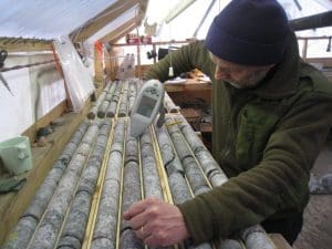 Analysing core samples from the Nechalacho project