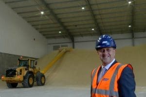 ABP Head of Operations for Grimsby & Immingham Steve Williams in the new warehouse (image courtesy of ABP/David Lee Photography