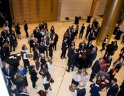 An...aerial view from the pre-gala networking reception