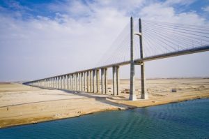 Panalpina is building its own presence in Egypt by acquiring its long-standing agent Afifi. This photo shows the Suez Canal Bridge