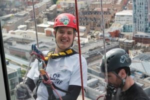 Jon Holloway, BG Group and a Sailors’ Society Trustee, enjoying the view from 540ft up