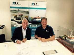 Mr. Jos van Woerkum (Managing Director Damen Shipyards Hardinxveld), Mr. Menno Kuijt (Managing Director of Maritime Craft Services)