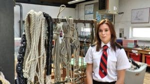 2.Warsash Maritime Academy cadet Georgia Atkins starred in one of the five films Seafarers UK commissioned for Seafarers Awareness Week