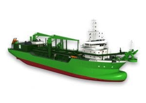 The "Scheldt River" will be the world's first dual-fuelled dredger