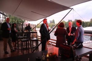 On the terrace of Spindler & Klatt.