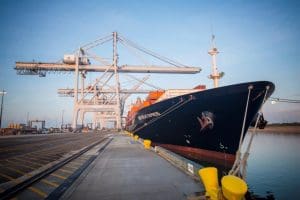 First ship being serviced