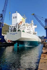 Great Eastern, after Exhaust Gas Scrubber installation at Gibdock