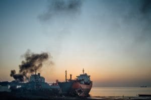 (Photo by Adam Cohn - www. adamcohn. com - Dawn at Alang Shipyards, 2015)