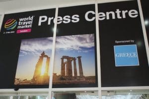 Greece sponsors the World Travel Market press centre.