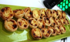 Pasteis de nata: Portuguese delicacy.
