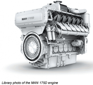 Library photo of the MAN 175D engine