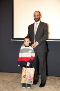The Deputy Treasurer of HELMEPA’s Board, Mr Michalis Dalacouras with Nikolaos Gkikas from the city of Levadia