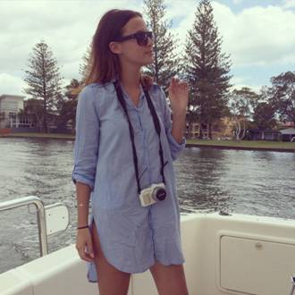 Lucy Watson enjoying life out on the water