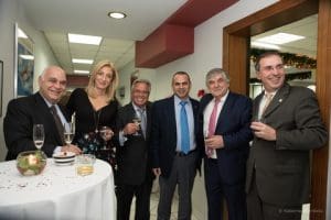 l to r: Skis Vareltzis, Pailette Palaiologou, Michael Ventouris, Nicos Attas, Lambros Chahalis nd George Andreadis
